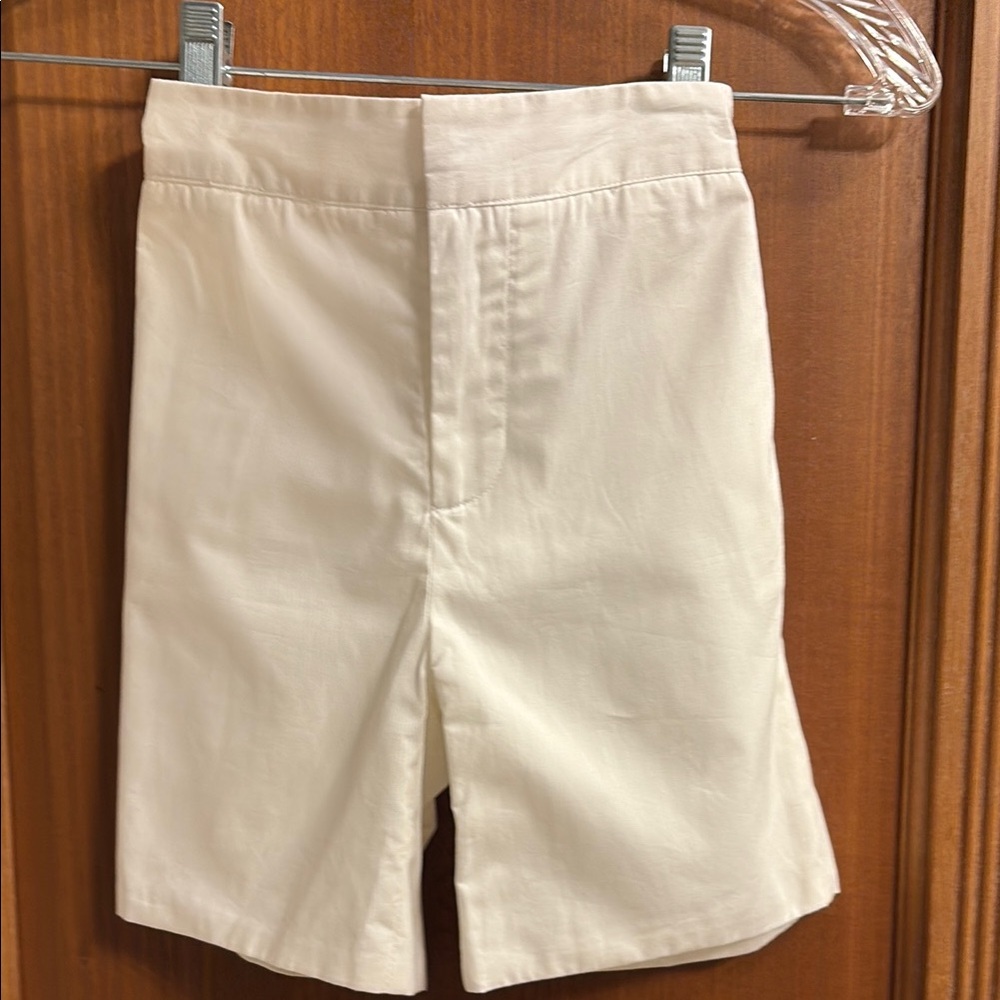 Boys White Tailored Shorts. Size 4T